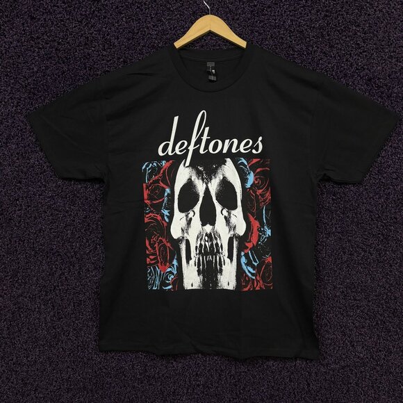 Deftones Self-Titled Album Blue & Red Roses Band T-Shirt XL - Picture 1 of 4